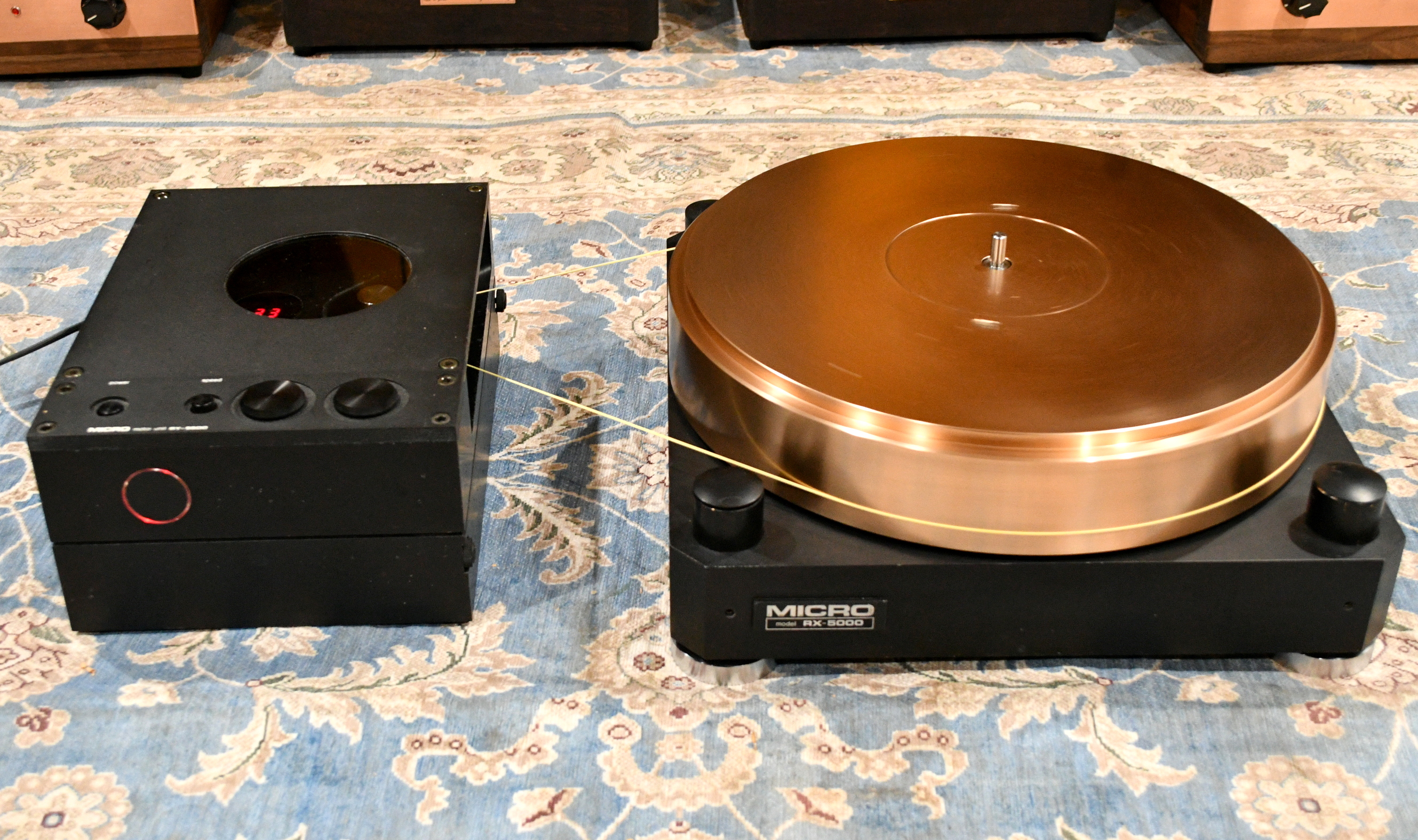 Micro seiki RX-5000, RY-5500D turntable with gun metal flatter use for 4 tonearm