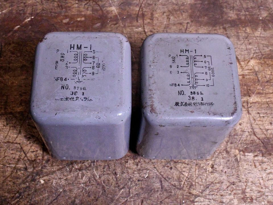 70s year Pair Tamura HM-1 output transformers  for preamp and power amp