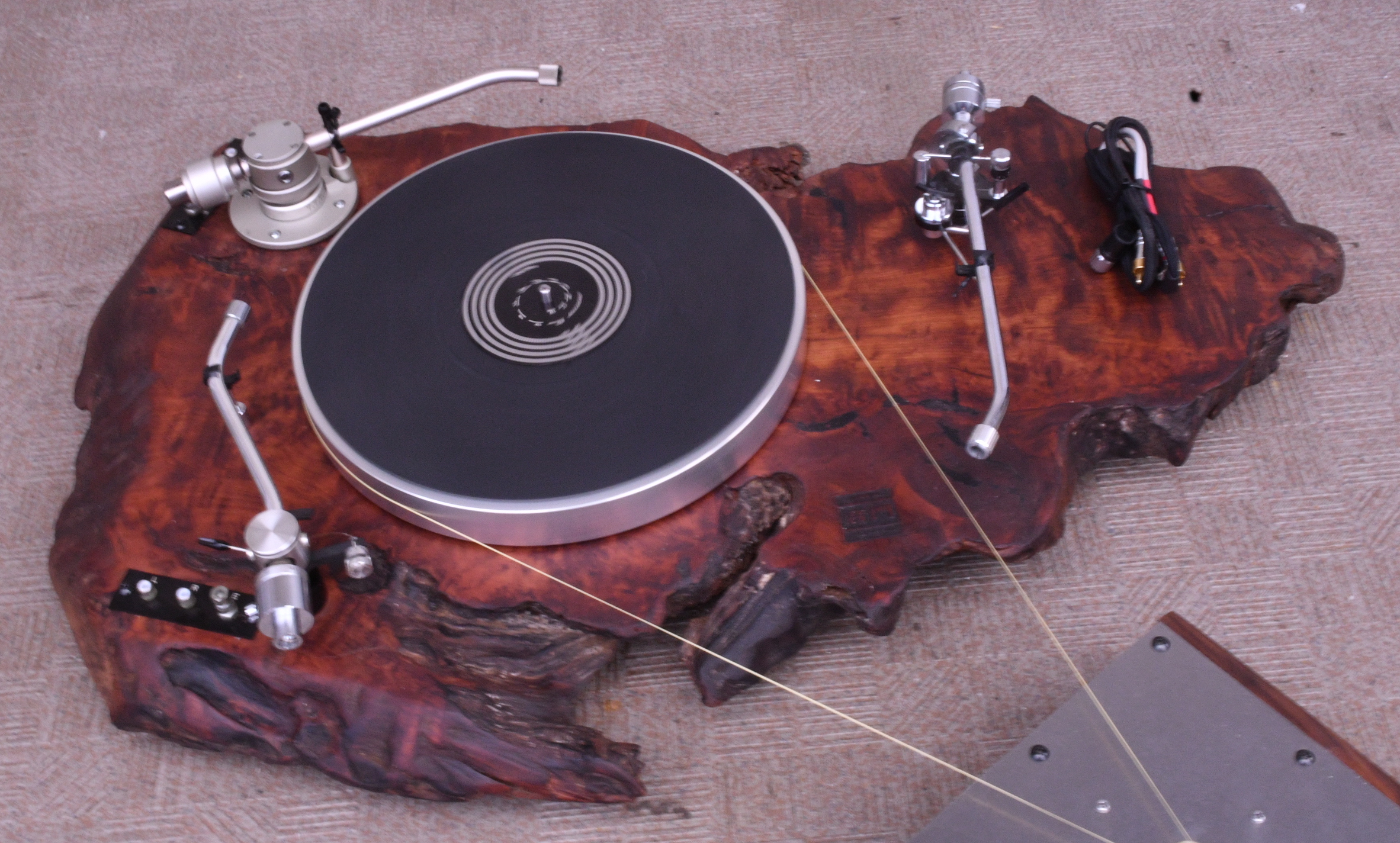 Order made turntable with Micro seiki parts and 3 tonearms