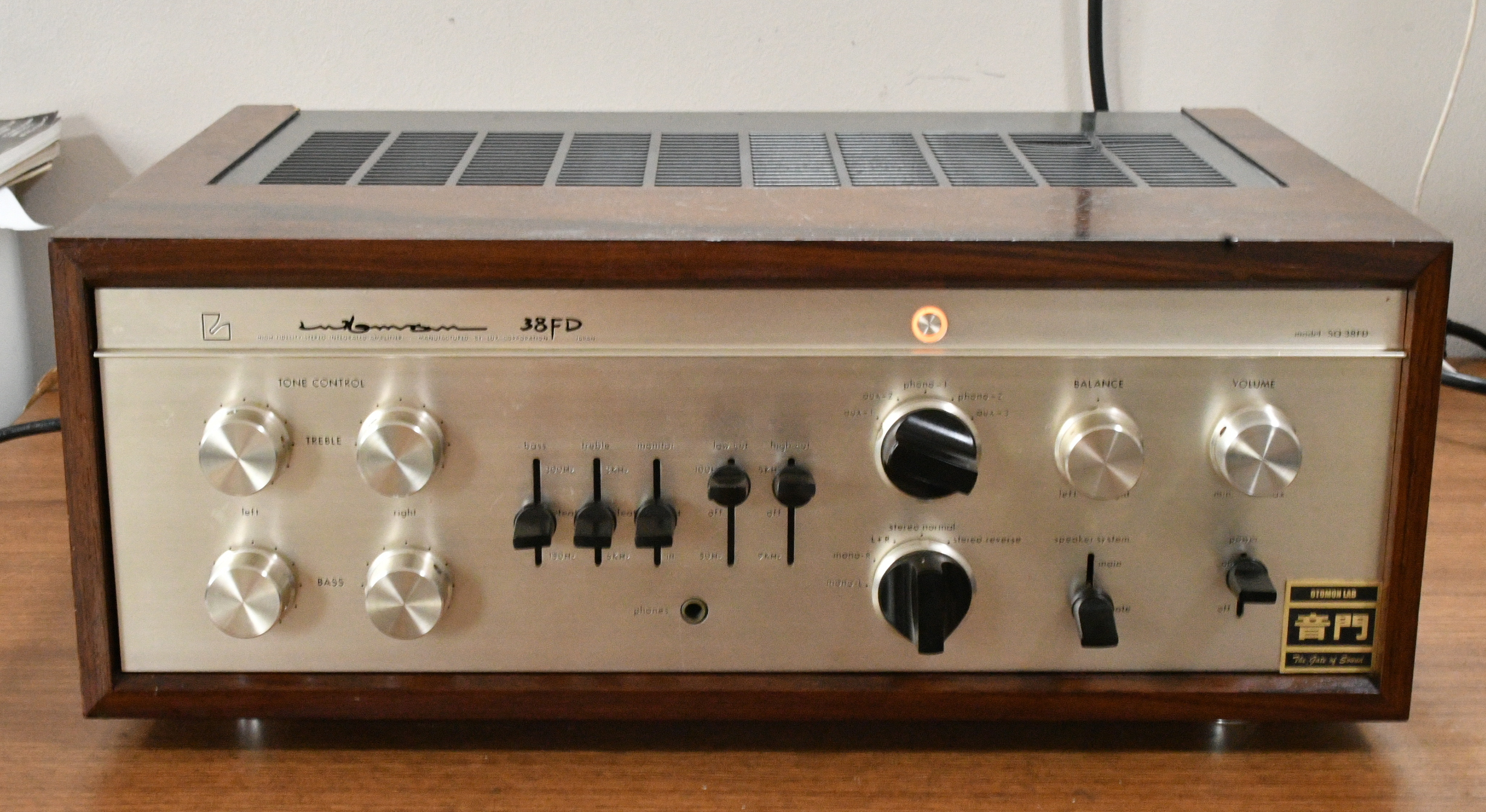 Luxman SQ-38FD integrated tube amplifier with phono OTOMON LAB overhaul and modified