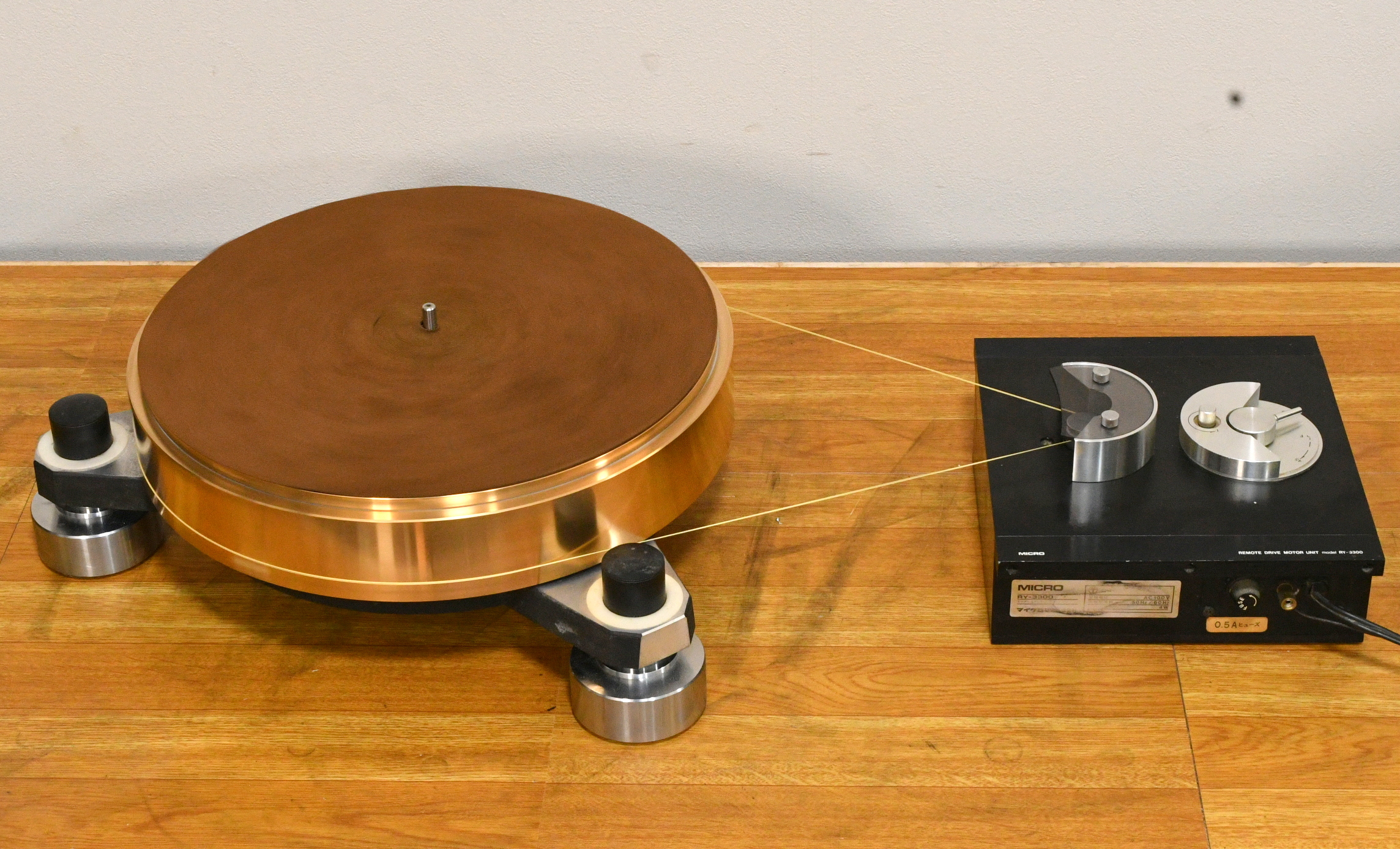 Micro seiki RX-3000, RY-3300D turntable with gun metal flatter use for 3 tonearm