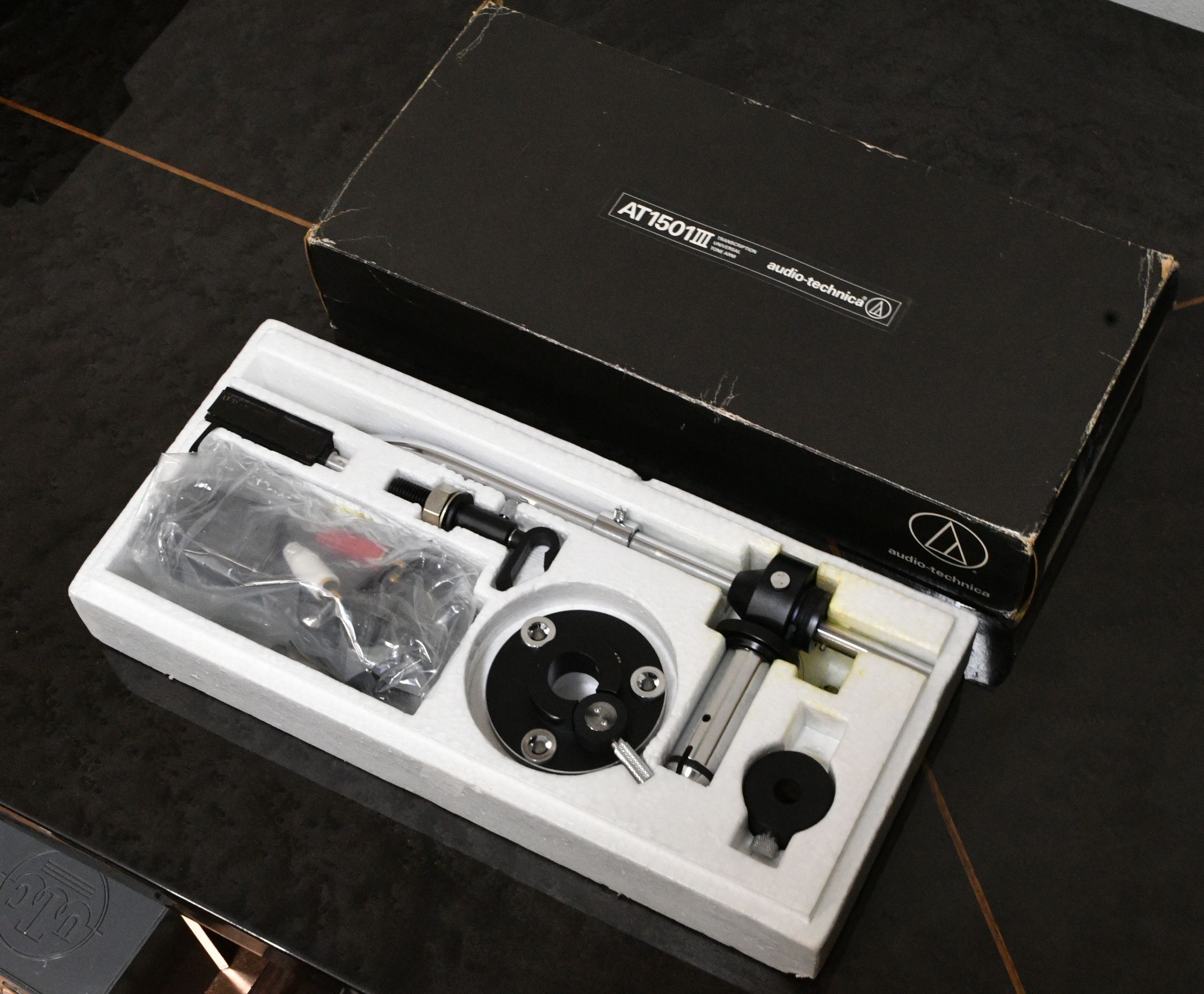 Audio Technica AT-1503MK3 tonearm for professional  with original box, headshell and cable * NOS condition