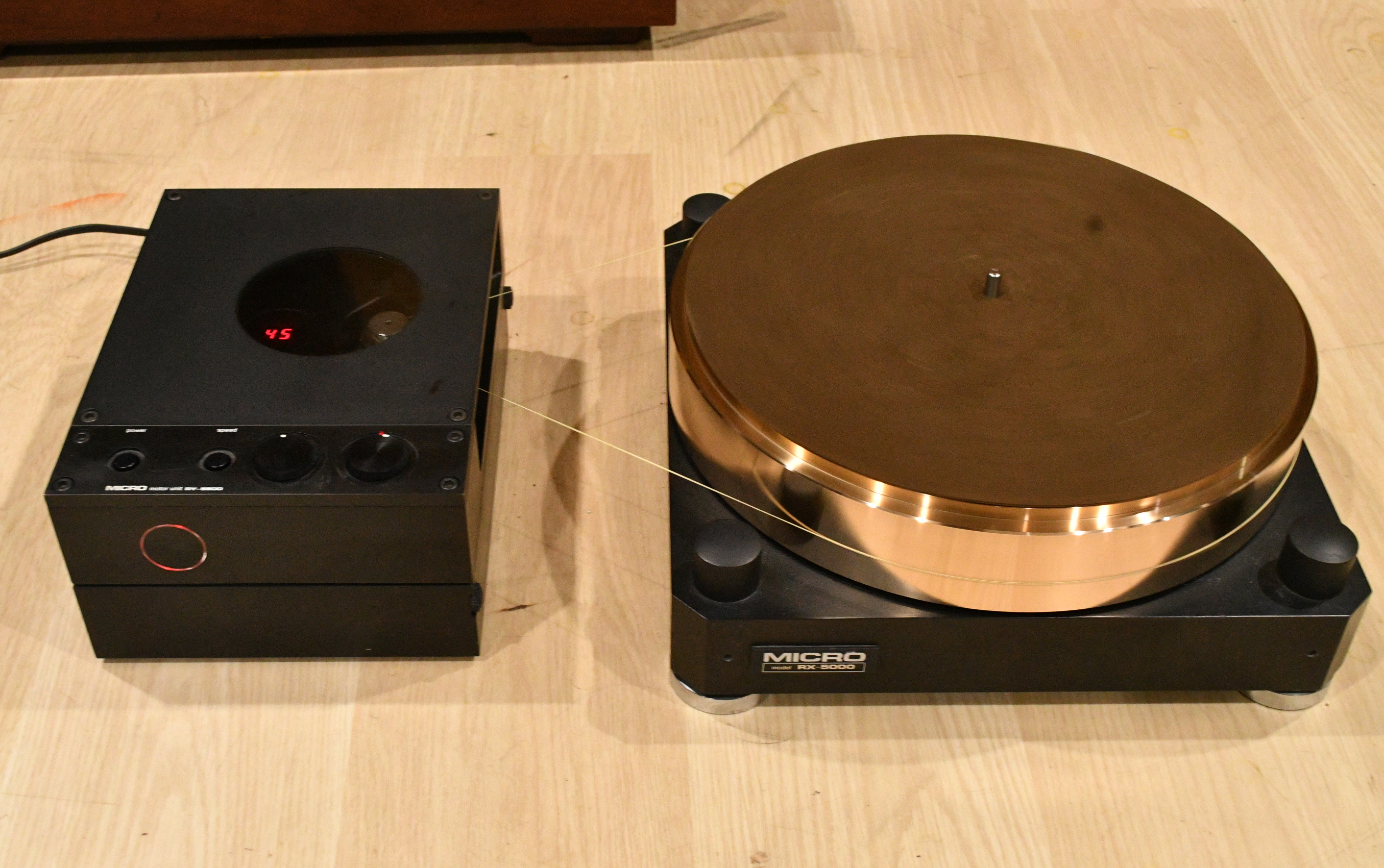 Micro seiki RX-5000, RY-5500D turntable with gun metal flatter use for 4 tonearm