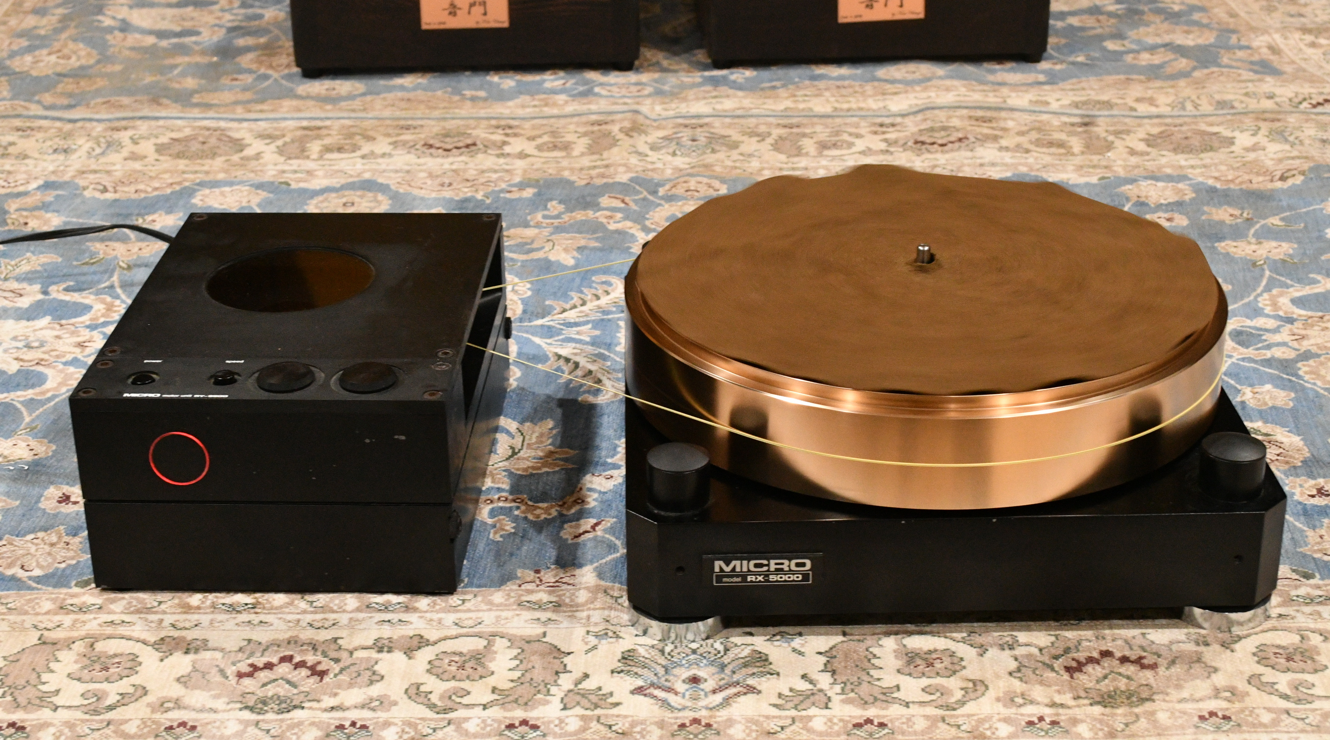 Micro seiki RX-5000, RY-5500D turntable with gun metal flatter use for 4 tonearm